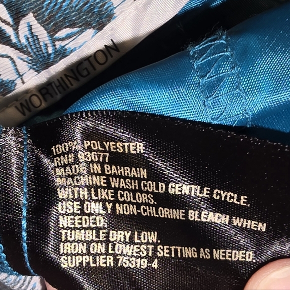 NWT Worthington Blue Floral Wide Leg Flowy Palazzo Pants with Pockets 6 or S M - Picture 6 of 9